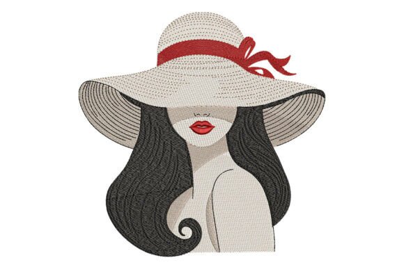 Elegant Lady with Hat Embroidery Design Review