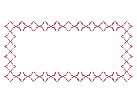 Geometric Runner Placemat Embroidery on Sweatshirts